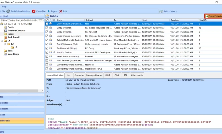 Zimbra-converter